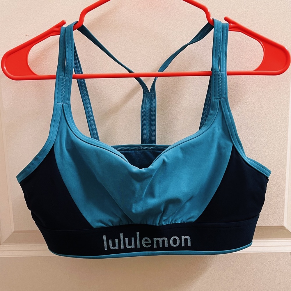 SOLD - NWT Logo Train Strappy Bra B/C Cup (True Navy/Utility Blue)